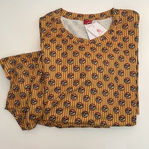 Short Sleeve Pyjamas Tropical Print Size XXL